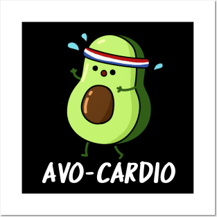 Avocardio Cute Avocado Pun. Posters and Art